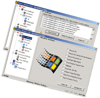 index.dat, cache, cookie, file shredder